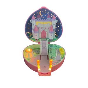 Polly Pocket Starlight Castle Compact Lights Up 2 Figures 1992 Bluebird Toy